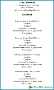 Resume Reference Page Setup Tips Template Reference Page