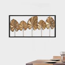 Fuin Gold Metal Leaves Wall Decor With