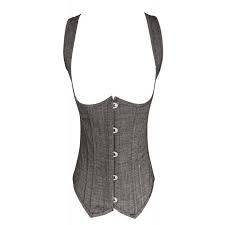 Muka Womens Boned Plus Size Overbust Underbust Corset Bustier Waist Cincher Gray Xxl