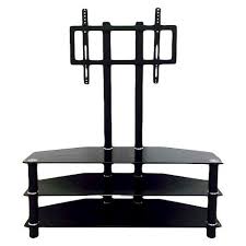 mount and 3 shelf glass tv stand for