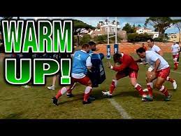 full rugby union match warm up start