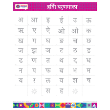 hindi ह न द alphabet poster learn