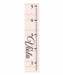 Decordesigns Pink Zigzag Personalized Growth Chart