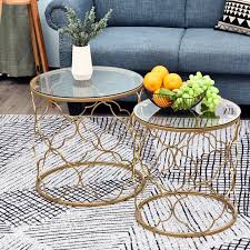 Nesting Table Coffee End Table Set