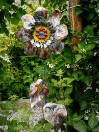 Metal Flowers Glass And Garden Art