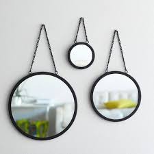 round wall mirrors set of 3 the