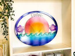 Hawaiian Sunset Metal Wall Art Outdoor