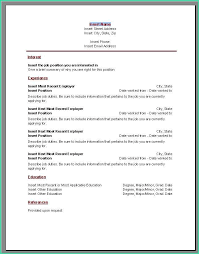 41 Word 2007 Resume Templates All Templates
