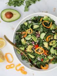 loaded avocado kale salad vegan whole30