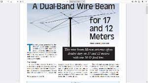a dual band wire beam for 17 and 12 meters