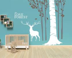 tree forest wall decals woodland design
