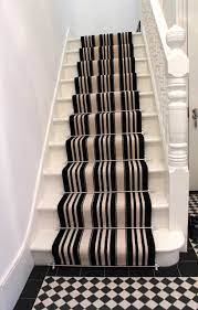 white striped stair carpet runner