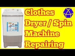 Most washing machines won't start a spin cycle until they've fully drained the water from the wash. How To Repair Cloth Spin Dryer Machine Repairing Spin Machine Repairing Dryer Machine Youtube