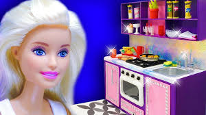 barbie doll kitchen set diy miniature