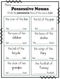 Type your answers expressing noun possessives. 9 Possessive Ideas Possessives Possessive Nouns Plurals