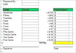 Daily Cash Sales Printable Sheet Register Template Free