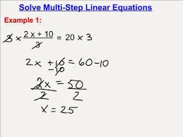 Solving Multi Step Linear Equations