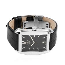 Cerruti 1881 Calisto Mens Watch With Leather Strap Swiss Parts Black And Silver 3410784 Tjc