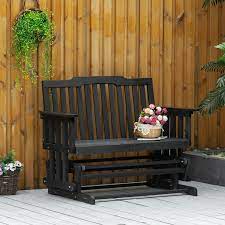 Outsunny Wooden Patio Glider Bench