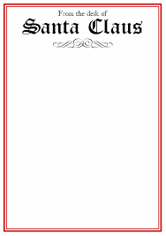 Free Printable Letter From Santa Template Word Collection Letter