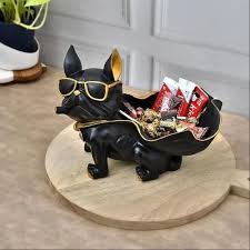 bull dog sculpture for storage purpose