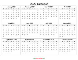 Free 2020 Printable Calendar Ko Fi Where Creators Get