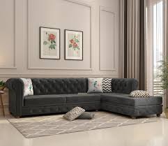 shape right aligned corner sofa velvet