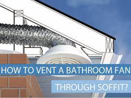 how to vent a bathroom fan through soffit