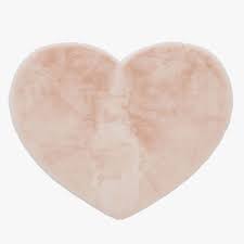 washable bunny faux fur heart shaped