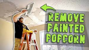 how to remove painted popcorn you