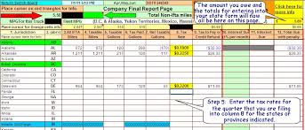 Ifta Fuel Tax Software Excel Spreadsheet For Truckers