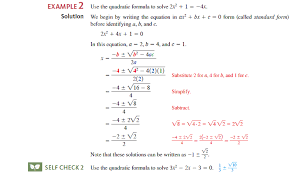 Equation Using The Quadratic Formula