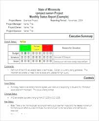 Monthly Update Report Template Work Scoping Scope Of Word
