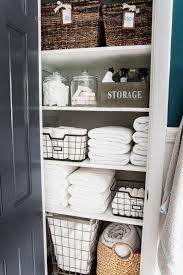 Have a closet with wire shelving? 13 Creative Bathroom Organization And Diy Solutions Linen Closet Linen Closet Organization Diy Bathroom Storage