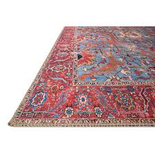 fable sergio blue red area rug 8x10