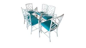 Sold Faux Bamboo Metal 7 Pc Patio