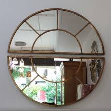 Large Round Mirror With 2 Sections