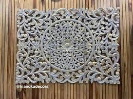 Golden Carved Wooden Wall Hanging