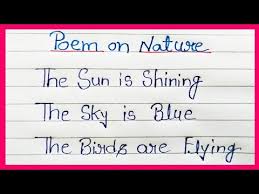 nature poem in english poem on nature