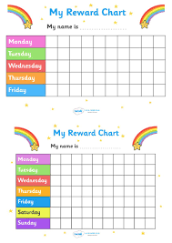 Twinkl Resources My Reward Chart Rainbows Thousands Of