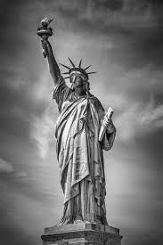 new york city monochrome statue of