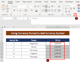 how to add currency symbol in excel 6