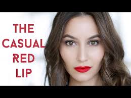 everyday cal red lip makeup tutorial
