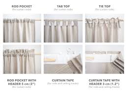 linen curtains with gathering tape