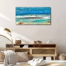 Abstract Beach Sea Waves Canvas Wall
