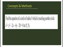 Find The Equation Of A Circle Of Radius