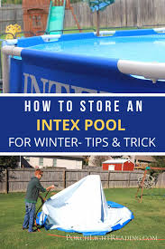 how to an intex pool for winter
