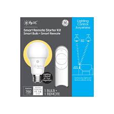 Ge C By Ge Starter Kit Remote With 60 Watt Eq A19 Soft White Dimmable Smart Led Light Bulb 2 Pack In The General Purpose Led Light Bulbs Department At Lowes Com
