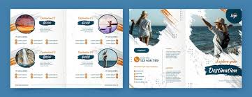 travel brochure template vectors