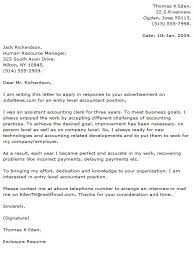 Accounting Cover Letter Examples Entry Level Entry Level Cover